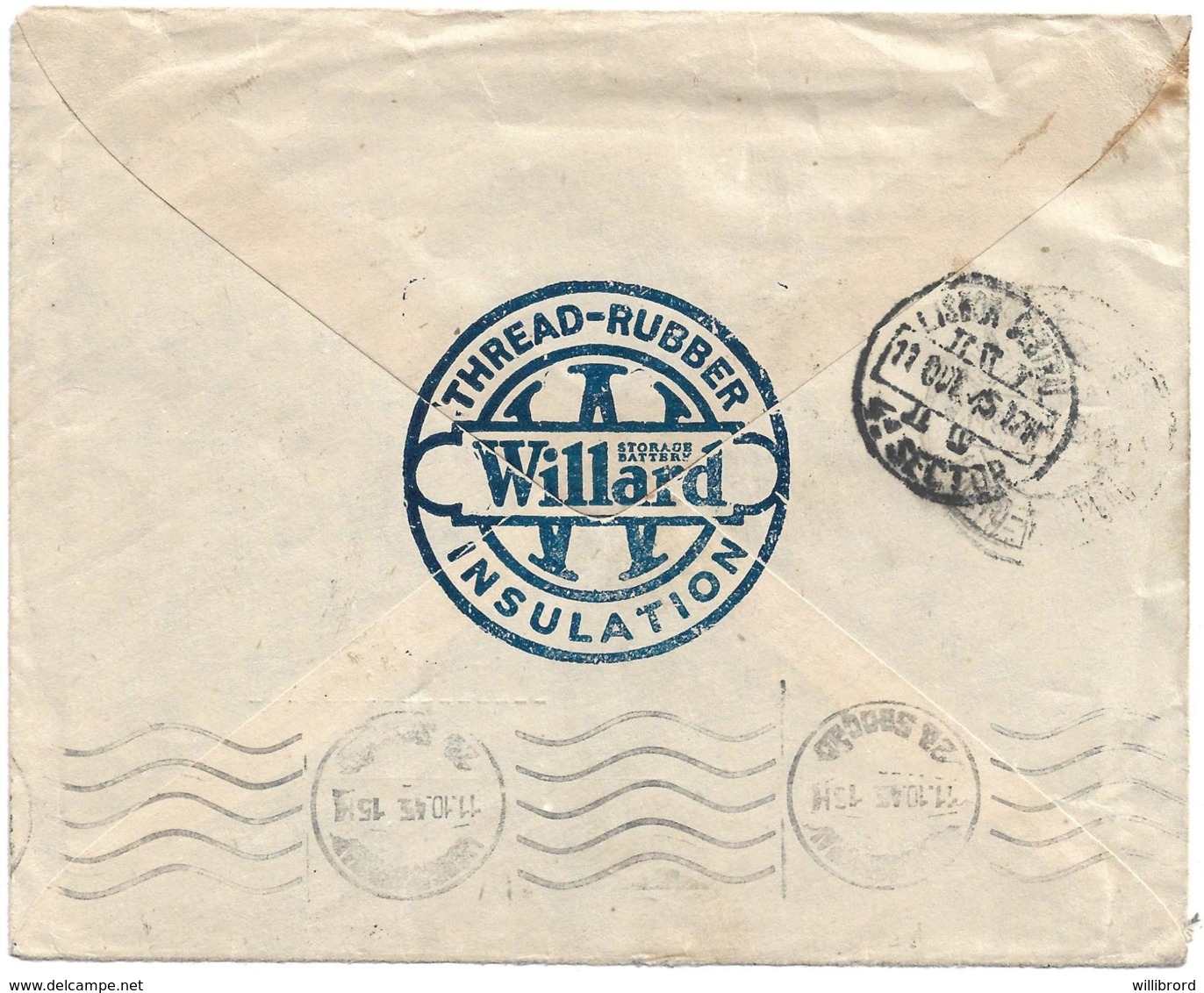 ANGOLA (Portugal) 1945 Advertising Cover - Car Batteries And Tires - 1.75 Vasco Da Gama Franking To USA - Angola