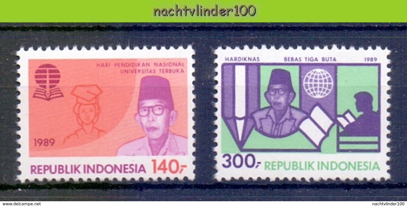 Mgm1376 NATIONALE DAG VAN DE OPVOEDING NATIONAL DAY OF UPBRINGING Ki Hadjar Dewantara INDONESIA 1989 PF/MNH - Andere & Zonder Classificatie
