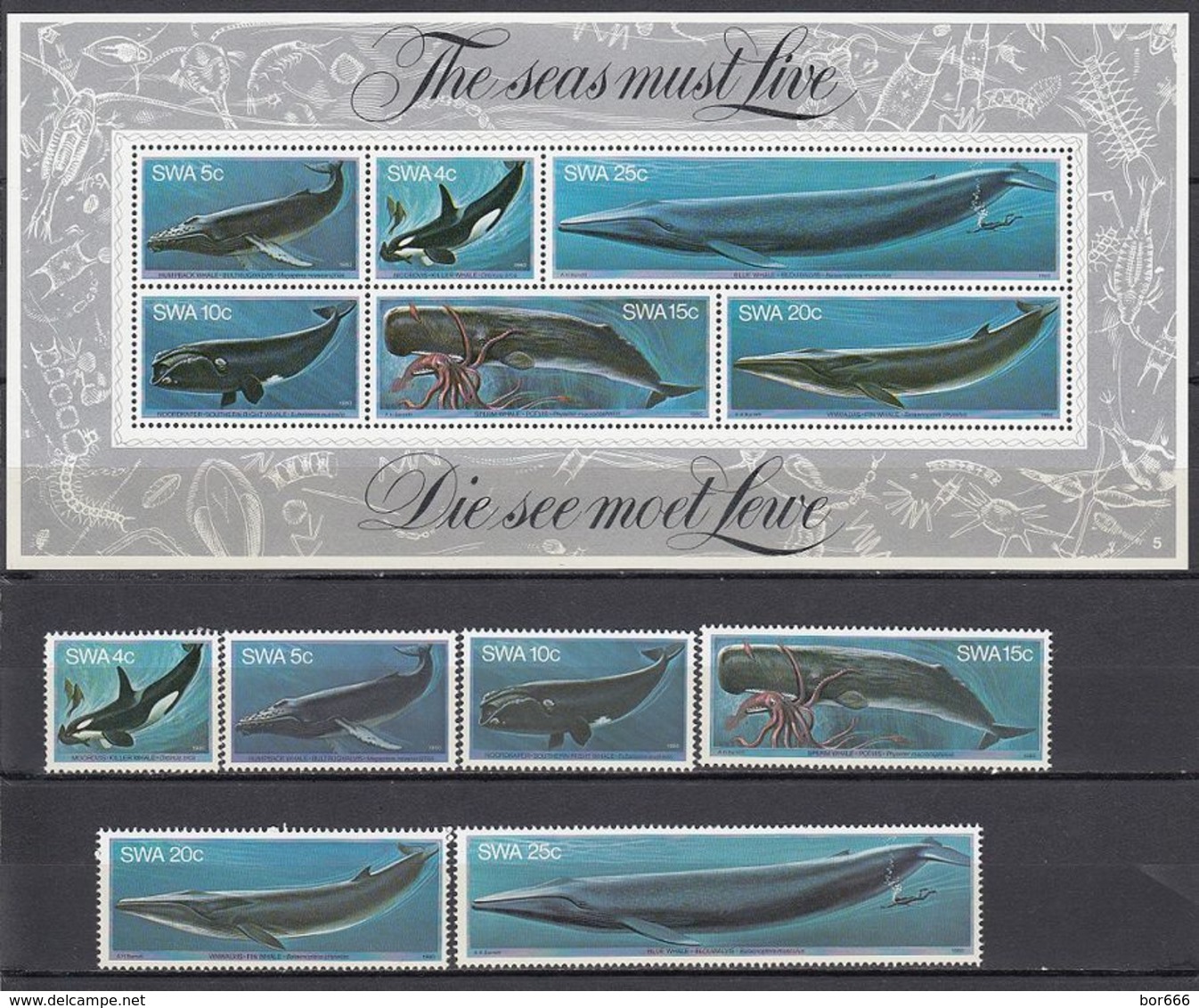 South West Africa - SEALIFE / WHALE 1980 MNH - Africa (Other)