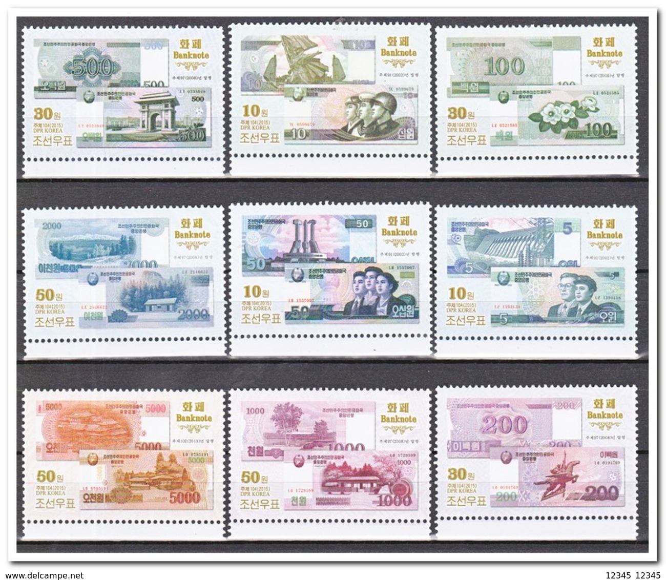 Noord Korea 2015, Postfris MNH, Paper Money - Corée Du Nord