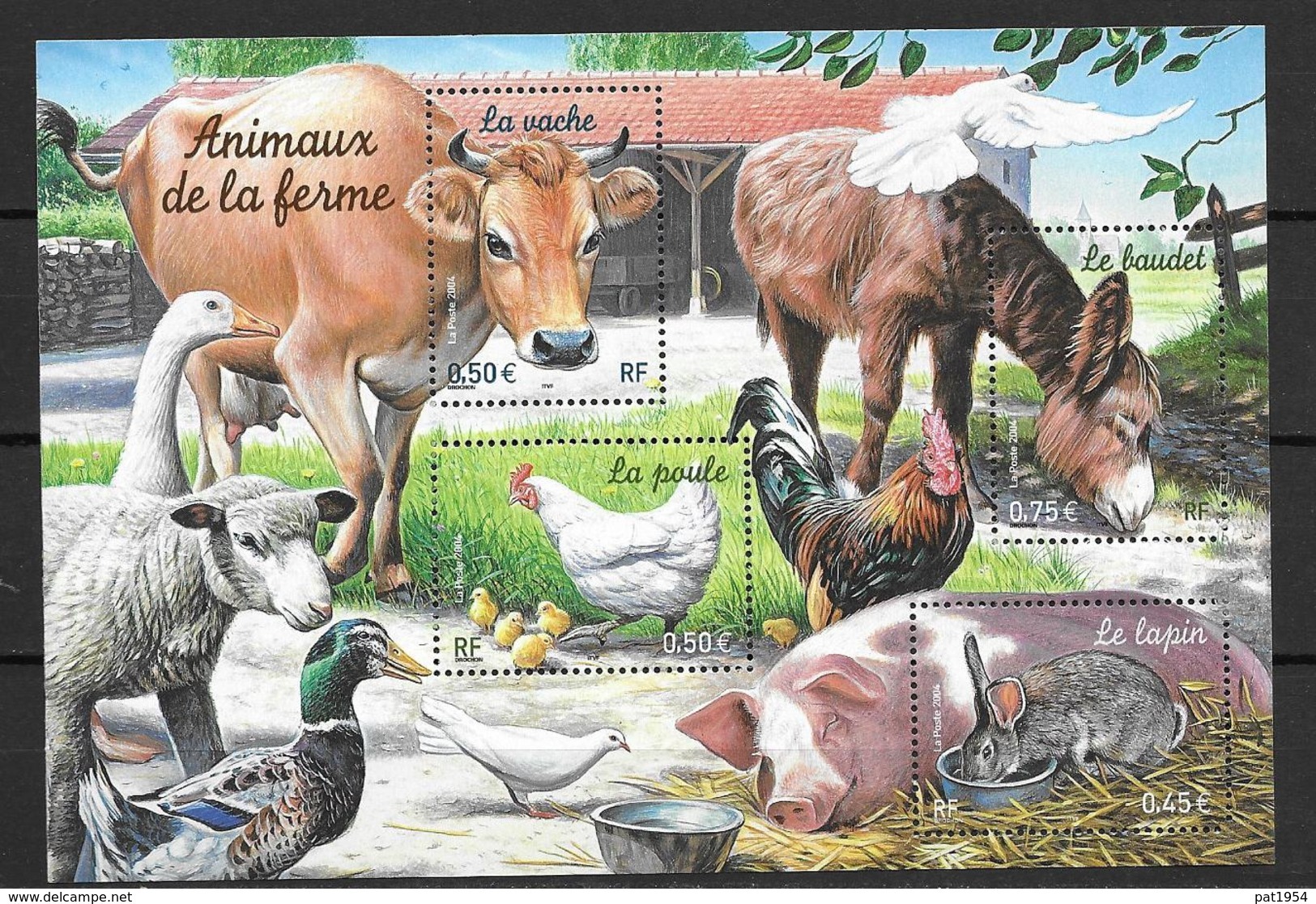 France 2004 Bloc Feuillet 69 Neuf Animaux De La Ferme à La Faciale - Mint/Hinged