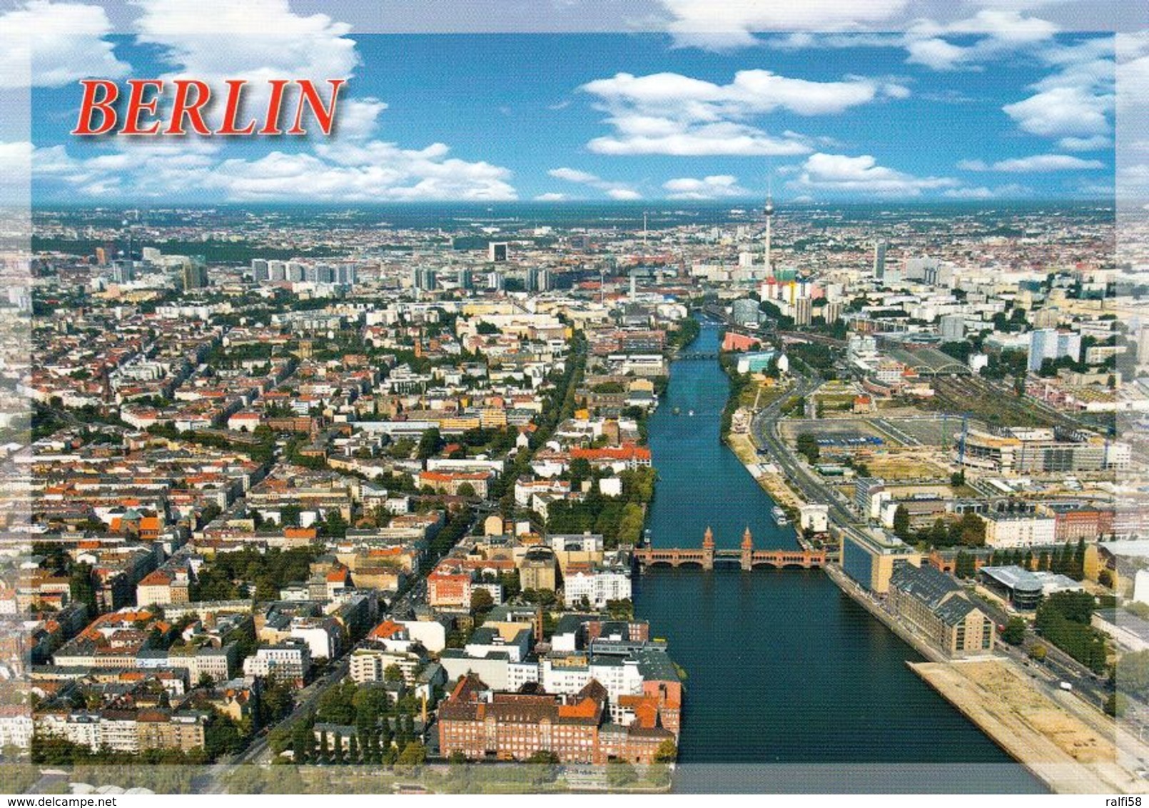 1 AK Germany * Blick Auf Berlin - Im Vordergrund Die Oberbaumbrücke - Luftbildansicht * - Mitte
