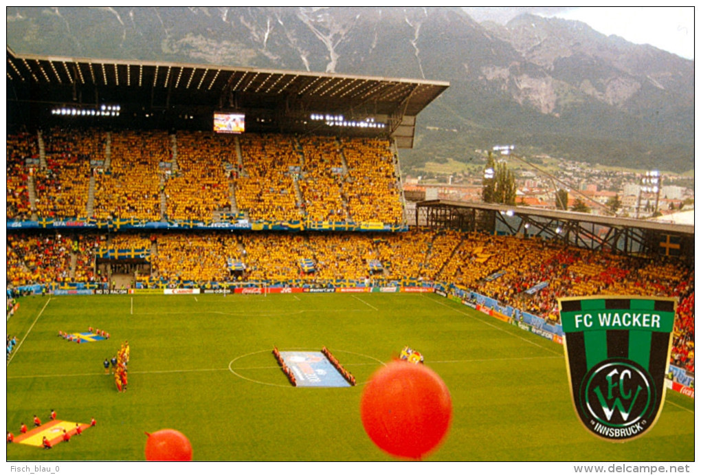 AK Stadion Postkarte Tivoli Neu FC Wacker Innsbruck Tirol Österreich Fußball SSW Football Stadium Postcard Austria Foot - Fussball