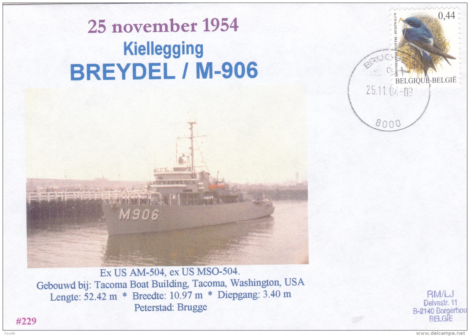 Belgian M-906 Breydel - 50 Years Anniversary P/m Brugge 2004  (DD22-12) - Militaria