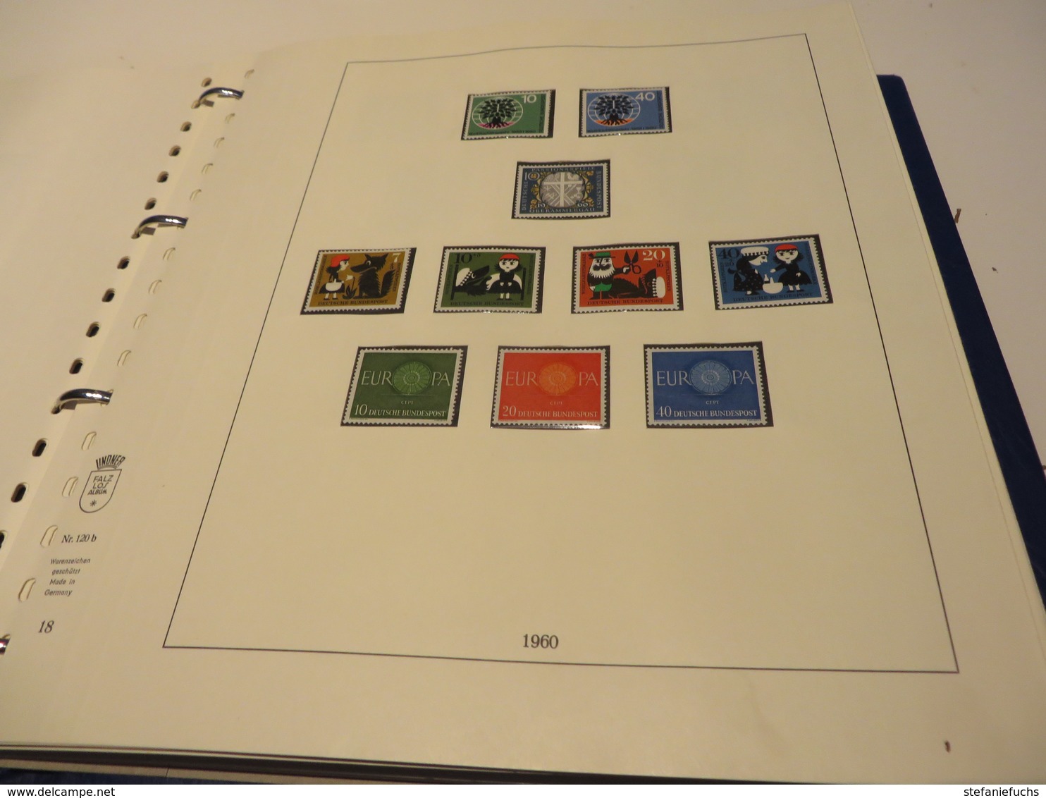 DEUTSCHLAND / BUND  1958 bis 1976  LINDNER - VORDRUCKTEXT  mit  ein  Posten  o /  ** /  MARKEN  im  RINGBINDER