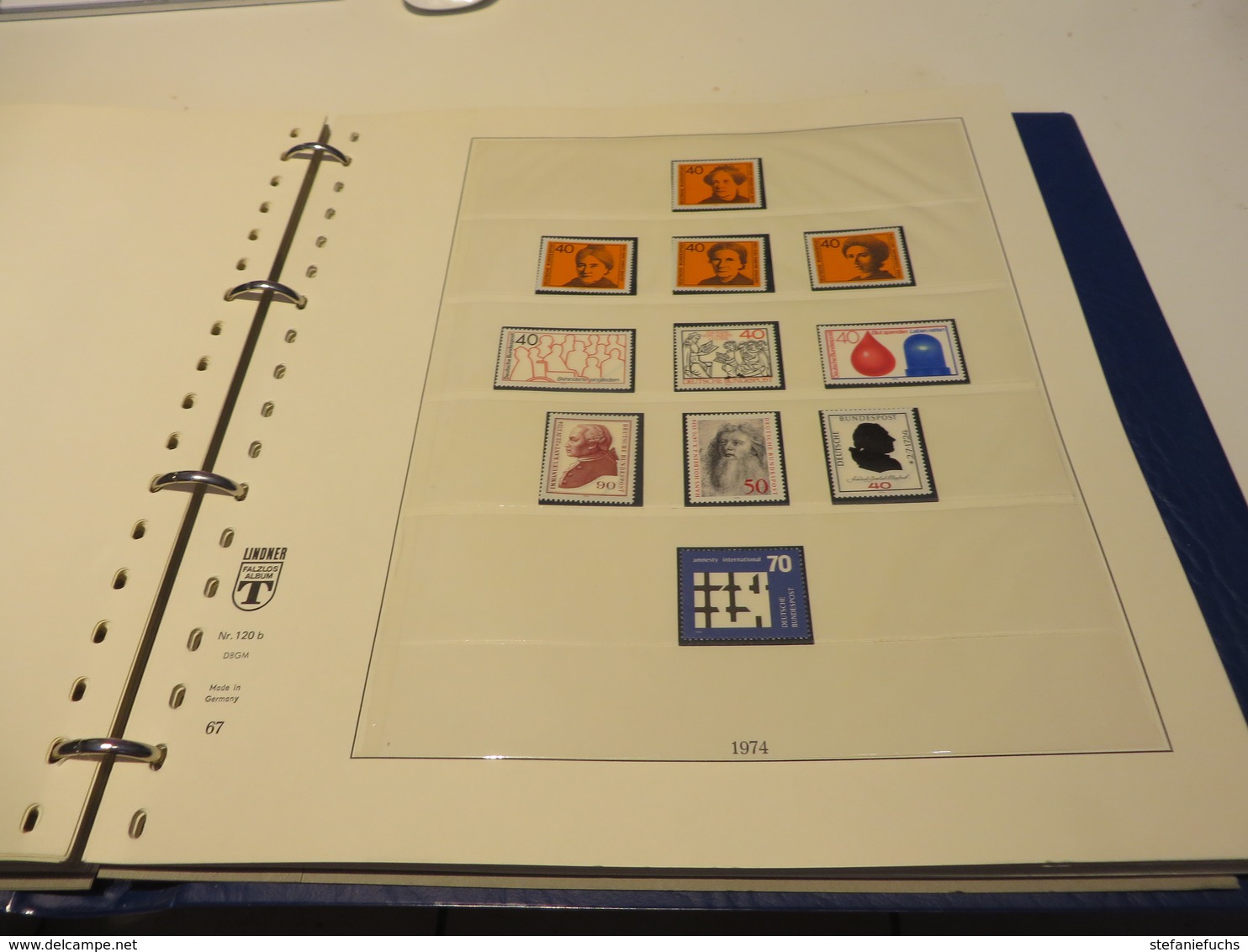 DEUTSCHLAND / BUND  1958 bis 1976  LINDNER - VORDRUCKTEXT  mit  ein  Posten  o /  ** /  MARKEN  im  RINGBINDER