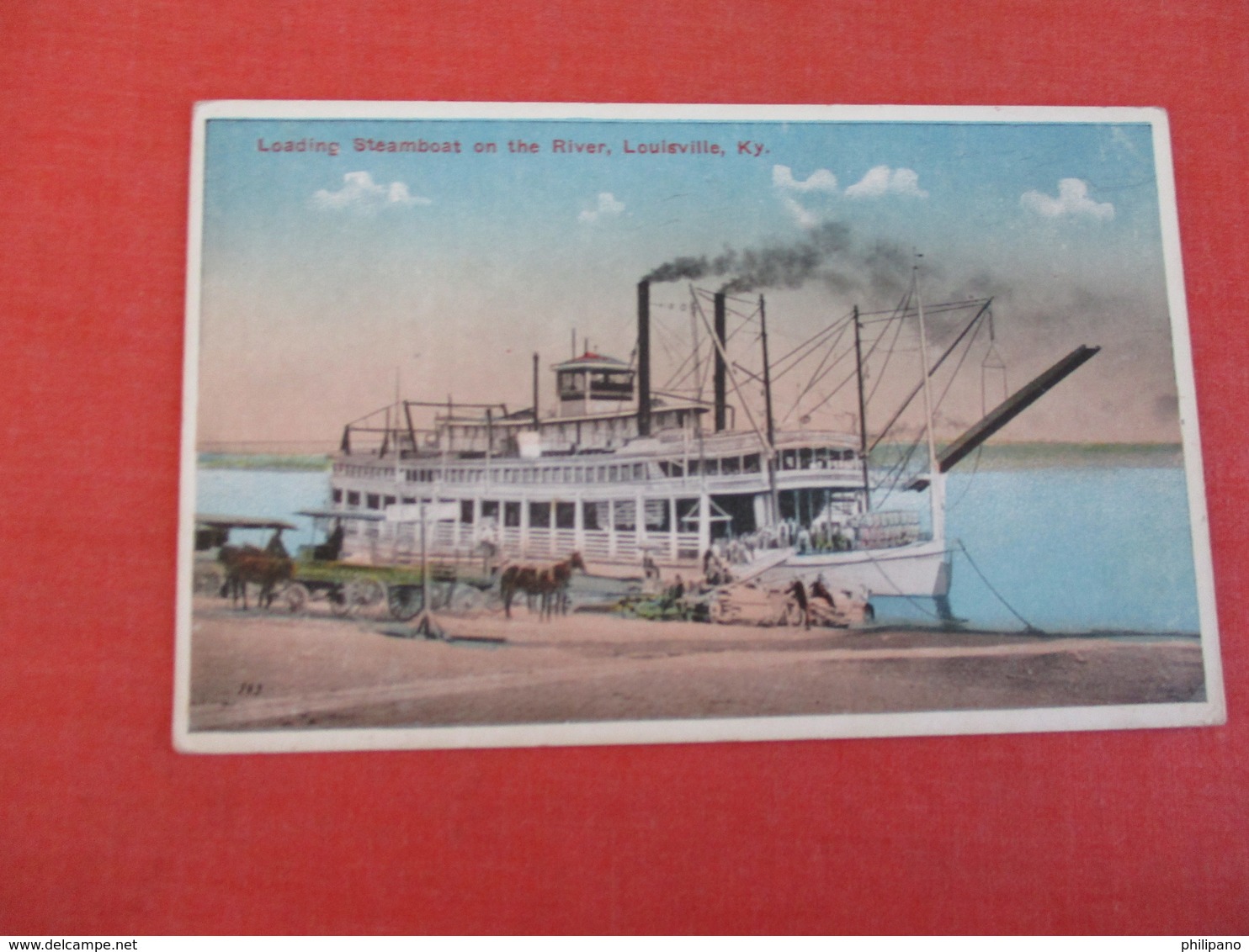 Loading Steamboat On The River  - Kentucky > Louisville    Ref 3048 - Louisville