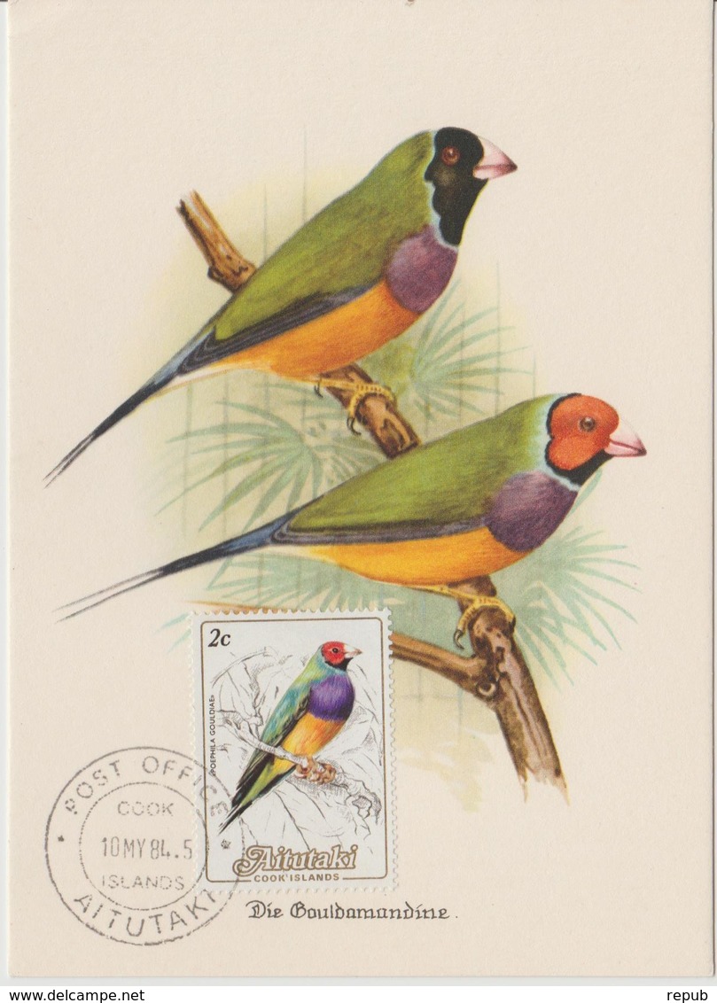 Aitutaki Carte Maximum 1984 Oiseaux 380 - Aitutaki