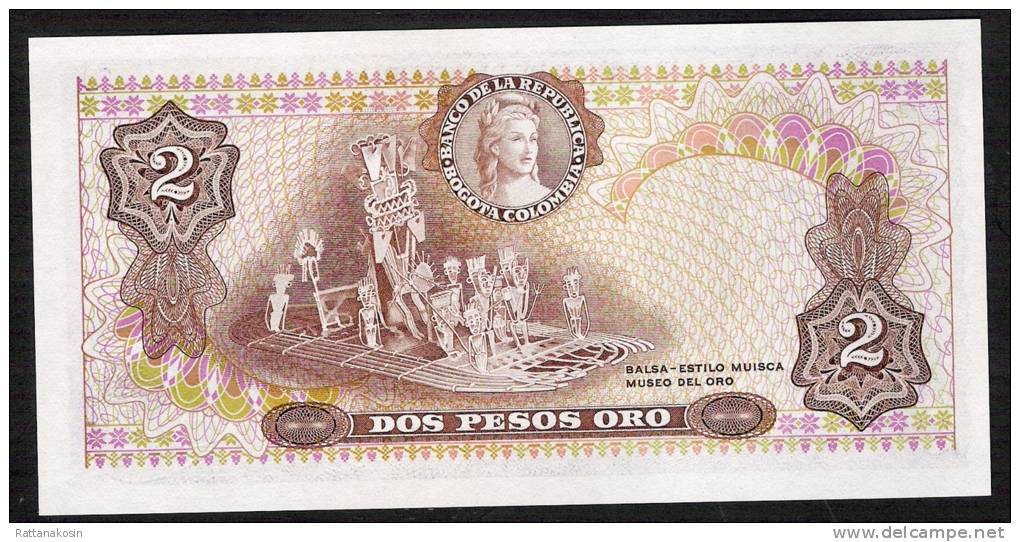 COLOMBIA    P413b    2   PESOS ORO   20.7.1977    UNC. - Colombie