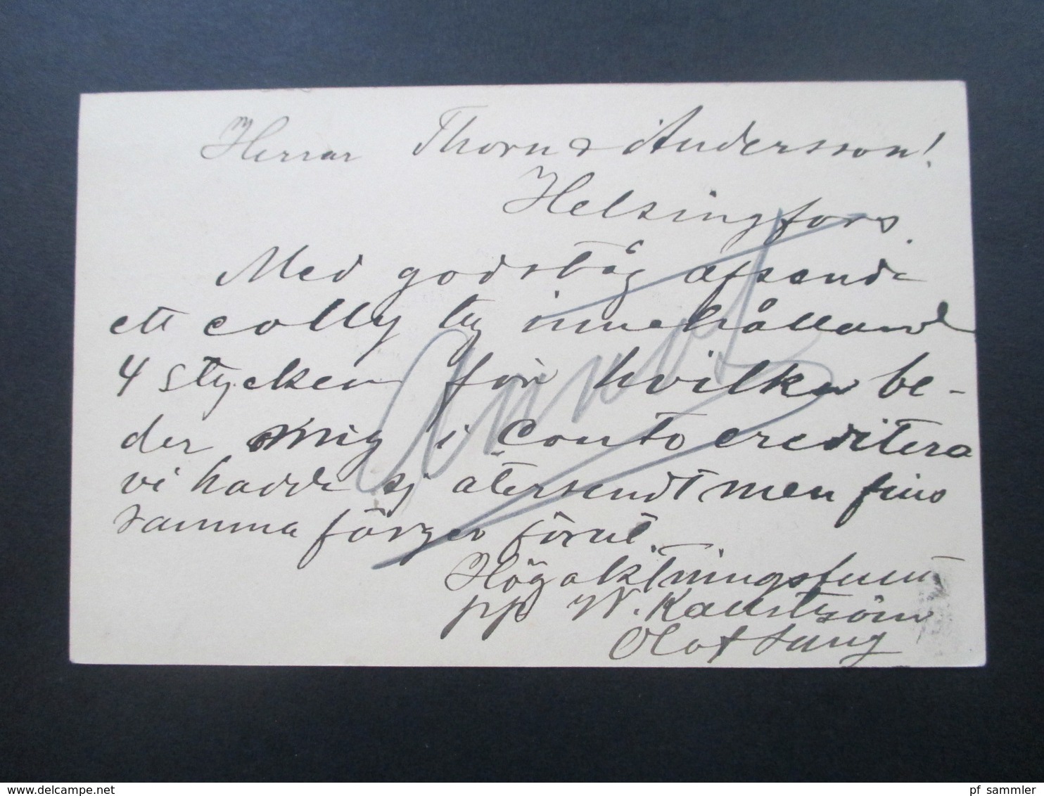 Finnland 1888/89 Ganzsache P 23 II Verwendet 1898 Stempel Postilj K.K.K. Und Helsingfors Helsinki - Briefe U. Dokumente