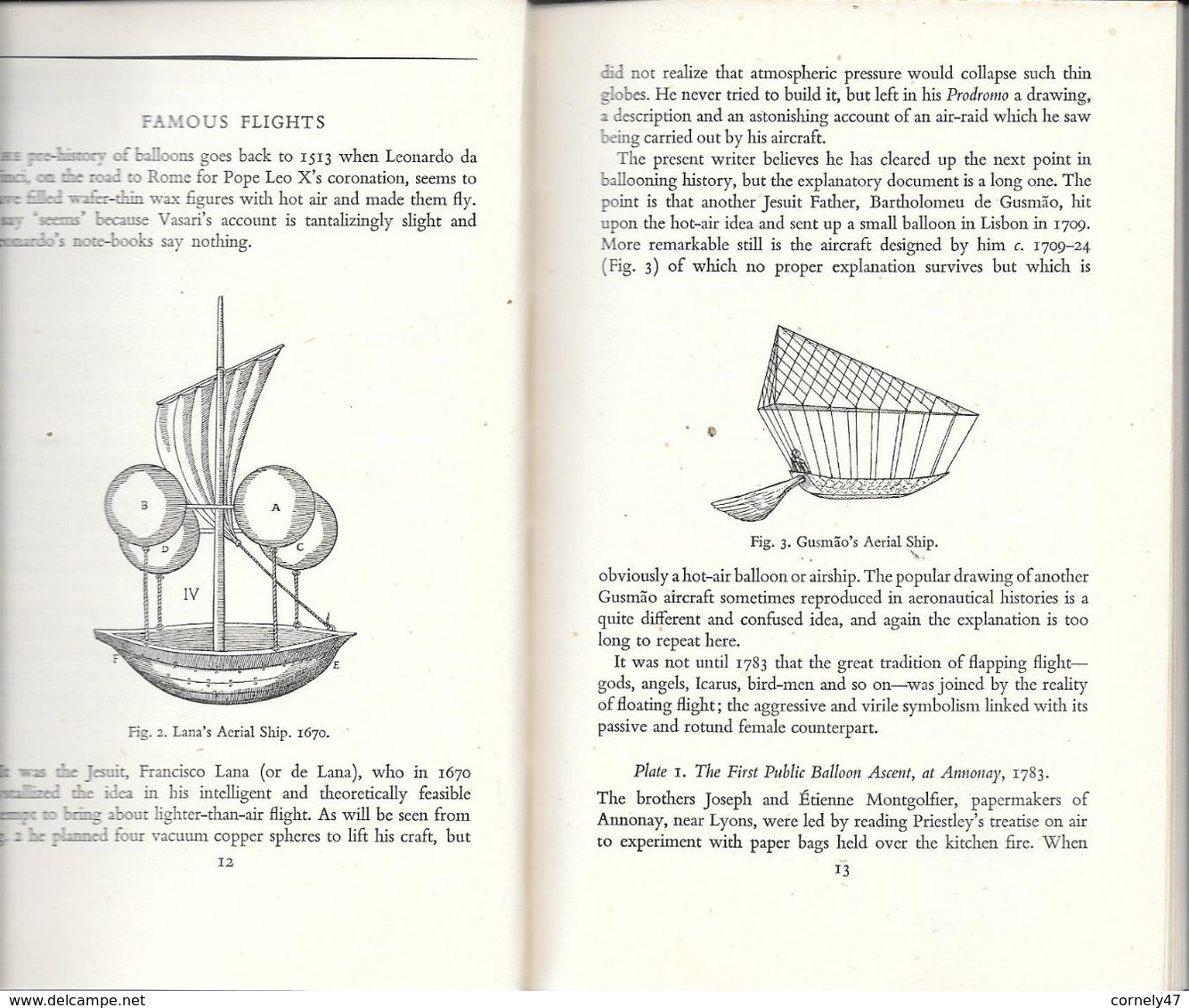 Histoire Des Aéronefs "Ballooning " By C.H.Gibbs-Smith  Premiers Vols Accidents - Europe