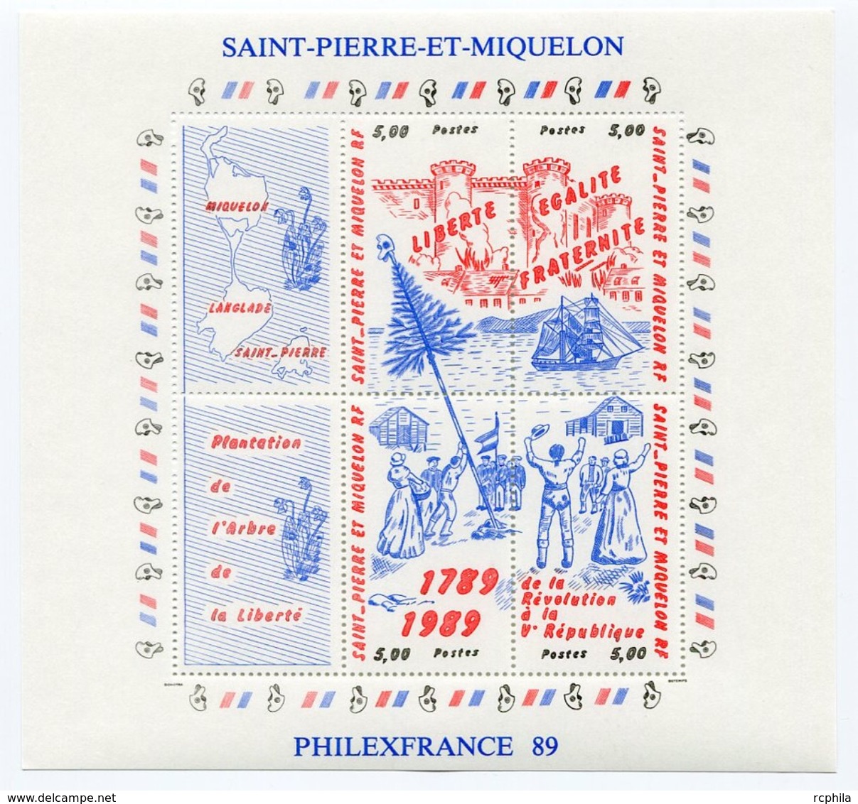 RC 9777 SPM ST PIERRE ET MIQUELON N° 504 / 507 BF 3 BLOC REVOLUTION FRANÇAISE NEUF ** TB - Unused Stamps