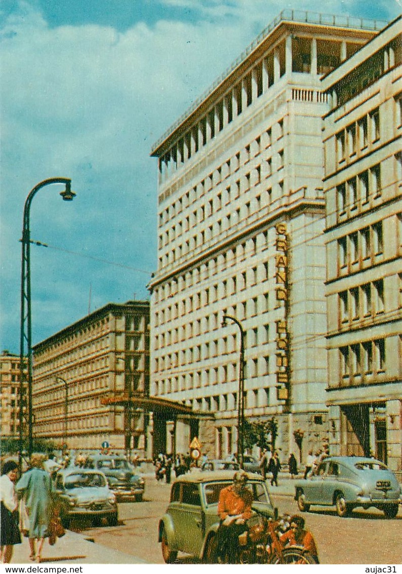 Pologne - Poland - Warszawa - Grand Hôtel - Semi Moderne Grand Format - Voitures - Automobile - Motos - Moto - état - Pologne