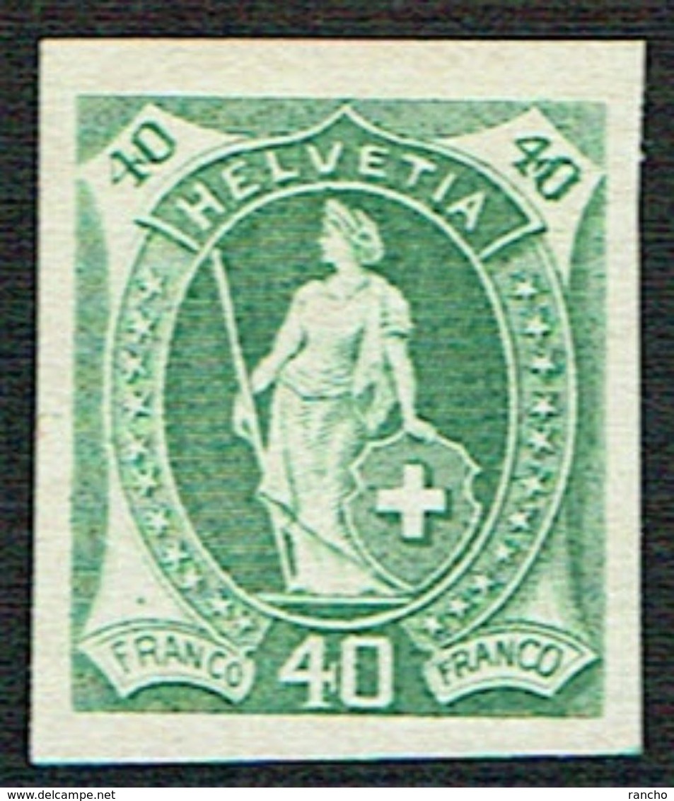 * ESSAIE DE TIMBRE 1882 C/.S.B.K. Nr:40c. VERT JAUNE . * - Unused Stamps