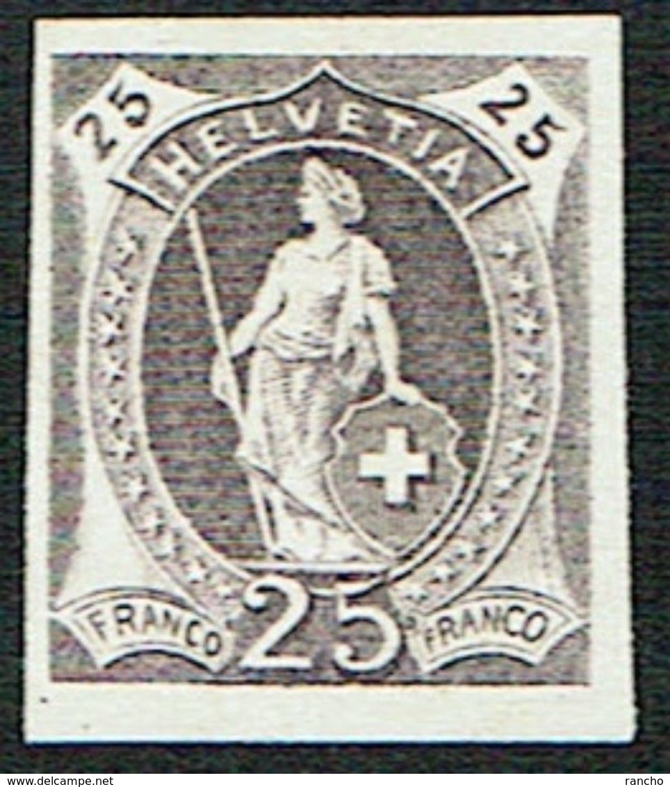 * ESSAIE DE TIMBRE 1882 C/.S.B.K. Nr:25c. GRIS . * - Unused Stamps