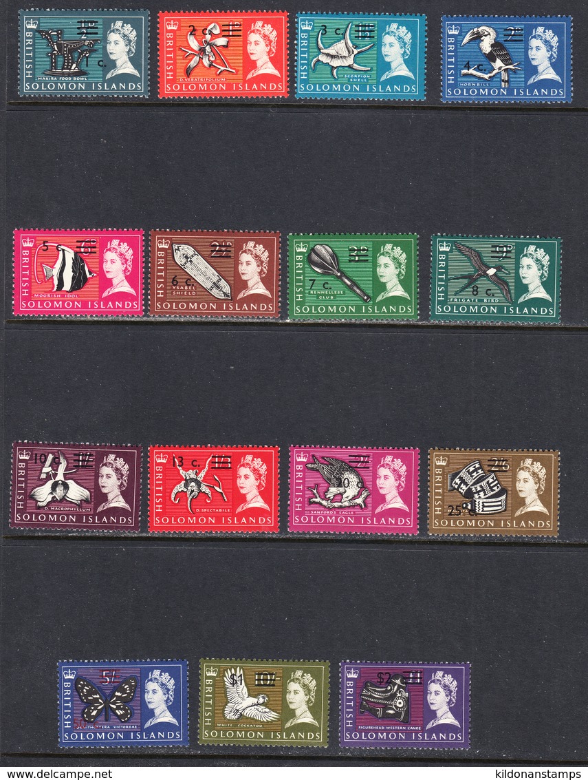 British Solomon Islands 1966-67 Mint No Hinge, Sc# 149a-166a / SG 135A-152A - Falklandinseln