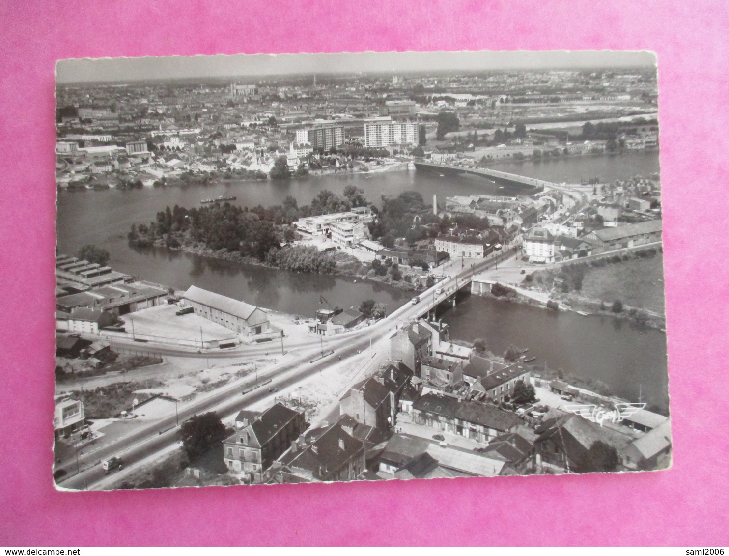 CPA 44 NANTES  PONTS DE PIRMIL ET DE PONT ROUSSEAU  VUE AERIENNE - Nantes