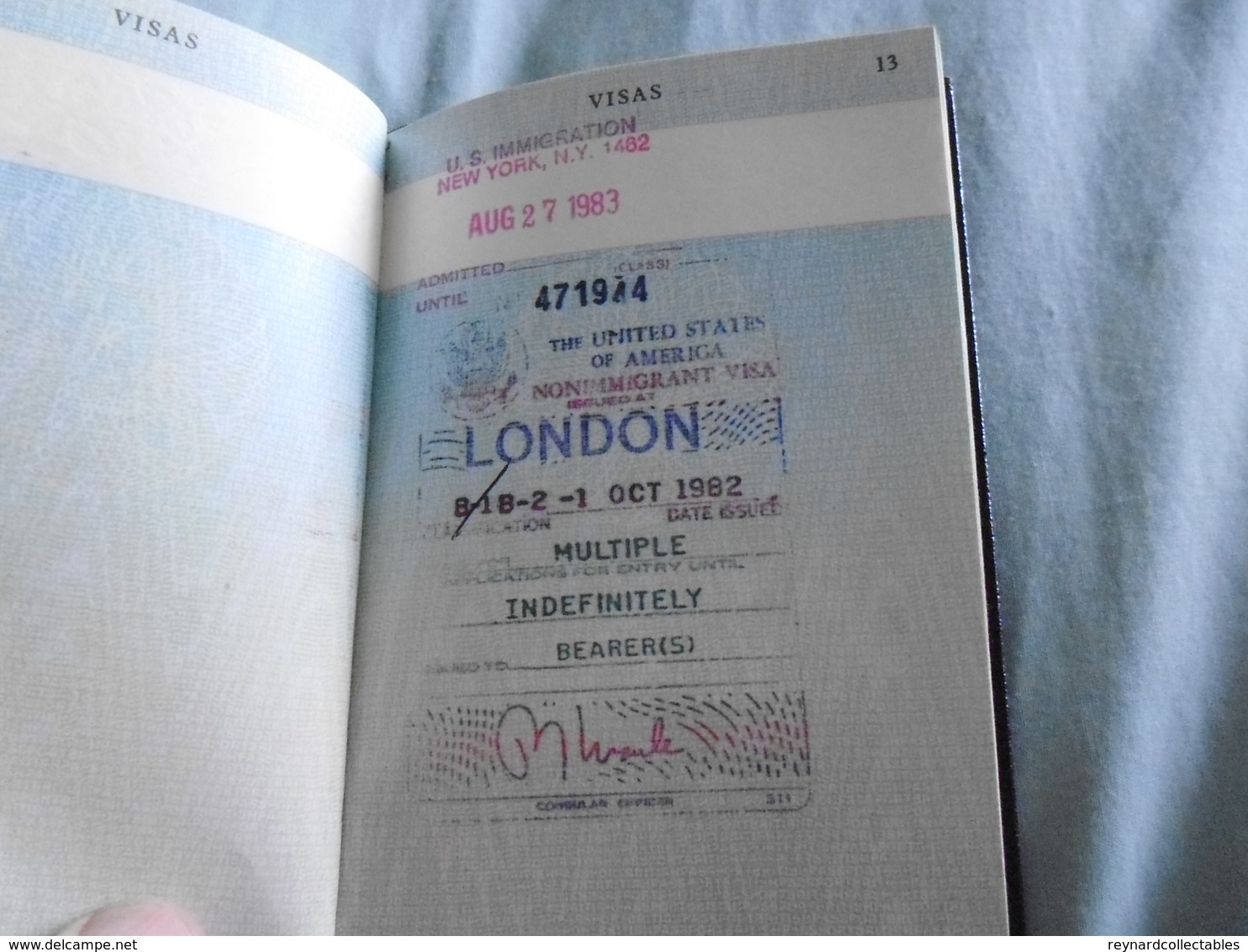 1979 British Reisepass Passport , Portugal, Canada,Bergen,Sweden, France,Egypt handstamps +++