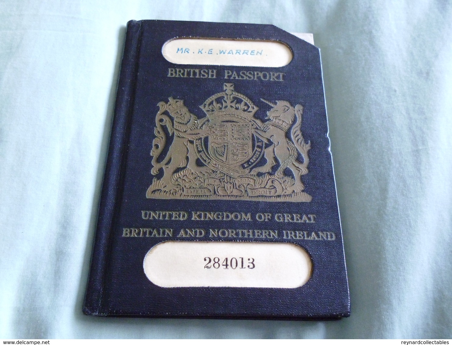 1956 British Reisepass Passport Issued London, Various France, Spain Handstamps - Historical Documents