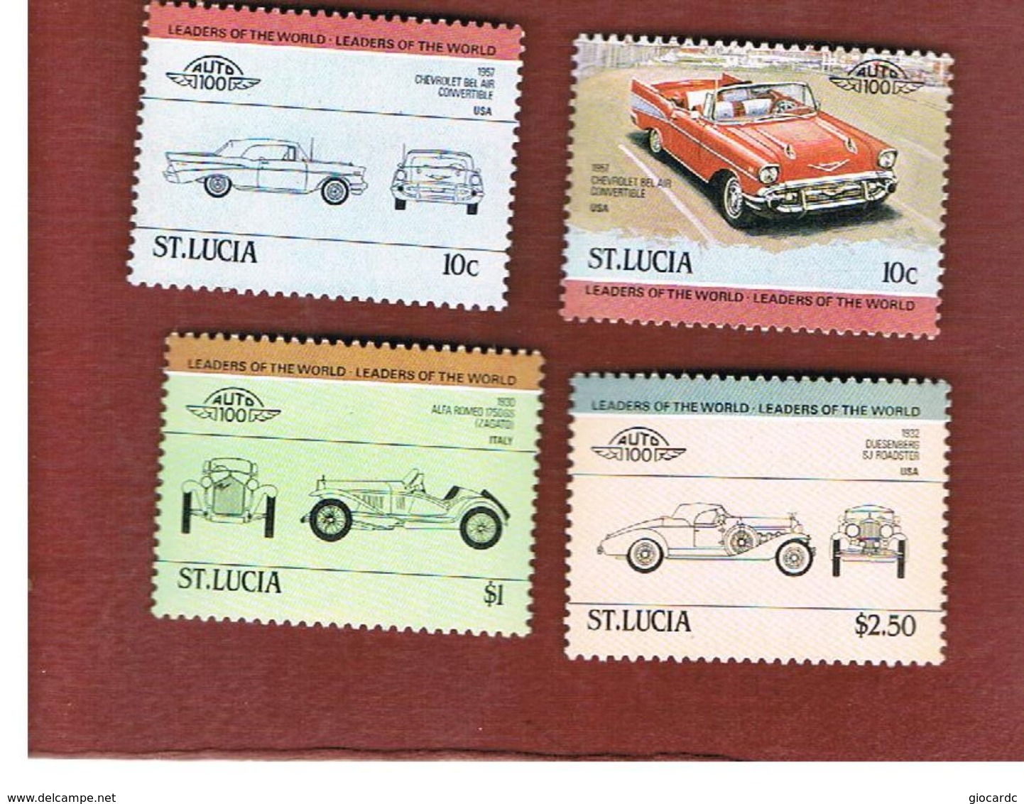 ST. LUCIA   -  SG 705.709  - 1984 CARS     -   MINT** - St.Lucia (1979-...)
