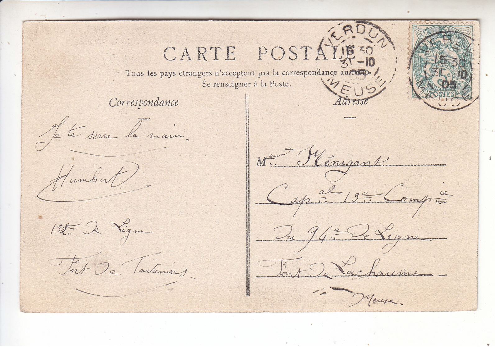 Sp- 55 - VERDUN - Pont Beaurepaire Et Quai De La Comedie - Timbre - Cachet - 1905 - Verdun