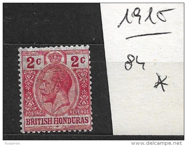 BRITISH HONDURAS   1915 -1916 As No. 66-69 With Violet Front Side Imprint Protection  Hinged - British Honduras (...-1970)