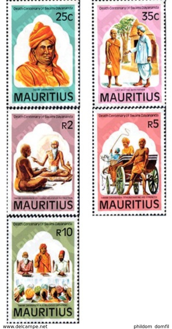 Ref. 162692 * MNH * - MAURITIUS. 1983. 100 ANIVERSARIO DE LA MUERTE DE SWAMI DAYANANDA - Mauritius (1968-...)