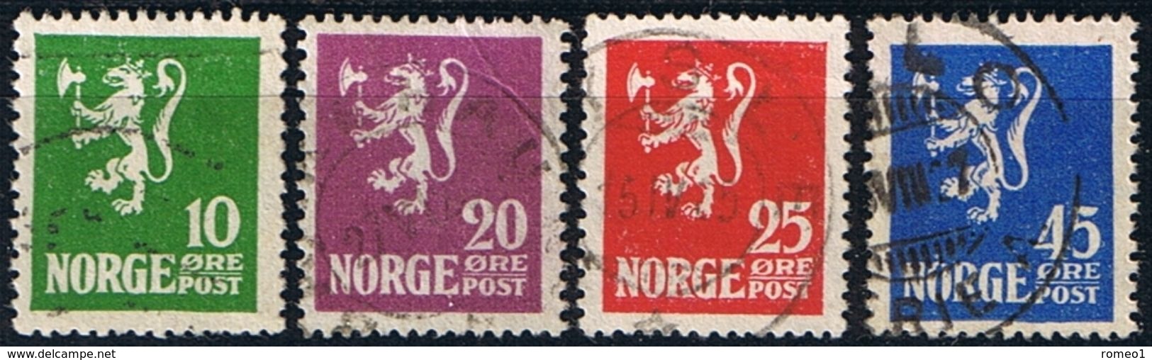 1922: Norwegen MiNr. 105-108 Gest. (d414) / Norvège Y&T No. 97-100 Obl. - Gebraucht