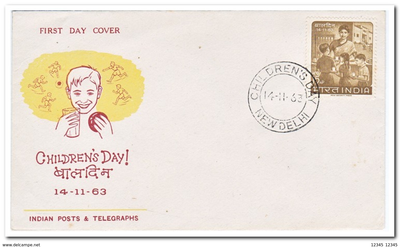 India 1963, Childrens Day - FDC