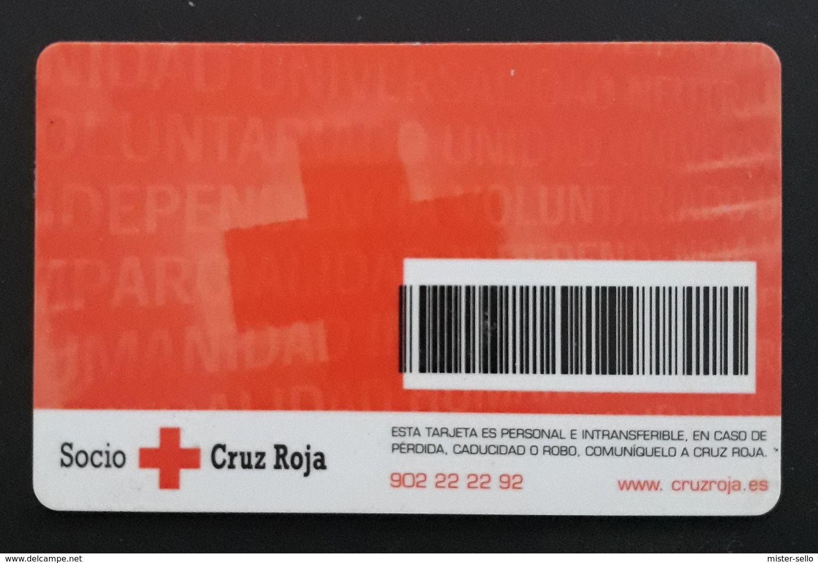 TARJETA CRUZ ROJA ESPAÑOLA - RED CROSS. - Otros & Sin Clasificación