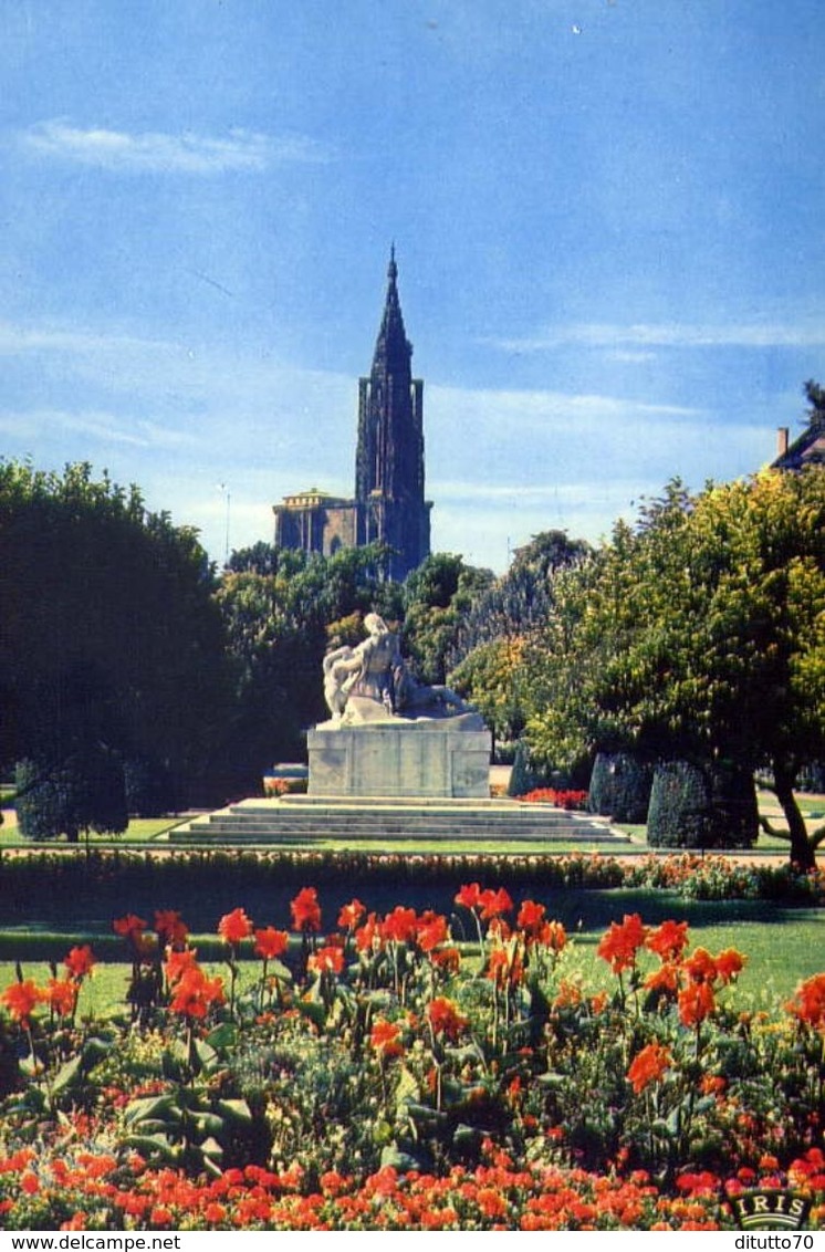 Strasbourg - Bas Rhin - Monument Aux Morts - Sculpt- Leon Drivier - Das Gefallenendenkmal Und Das Munster - Formato Gran - Strasburg