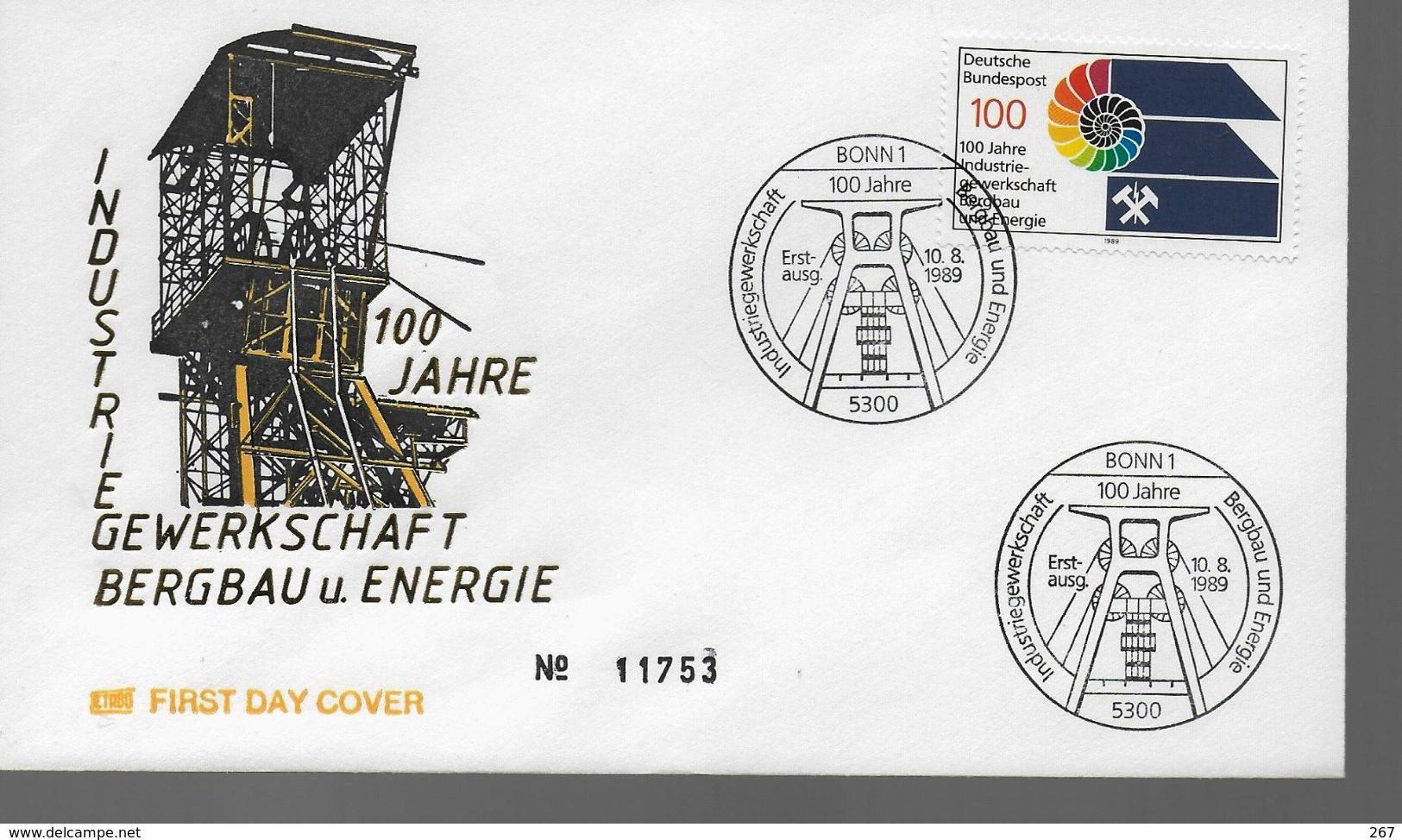 ALLEMAGNE    FDC   1989    Mine Charbon  Fer - Sonstige & Ohne Zuordnung