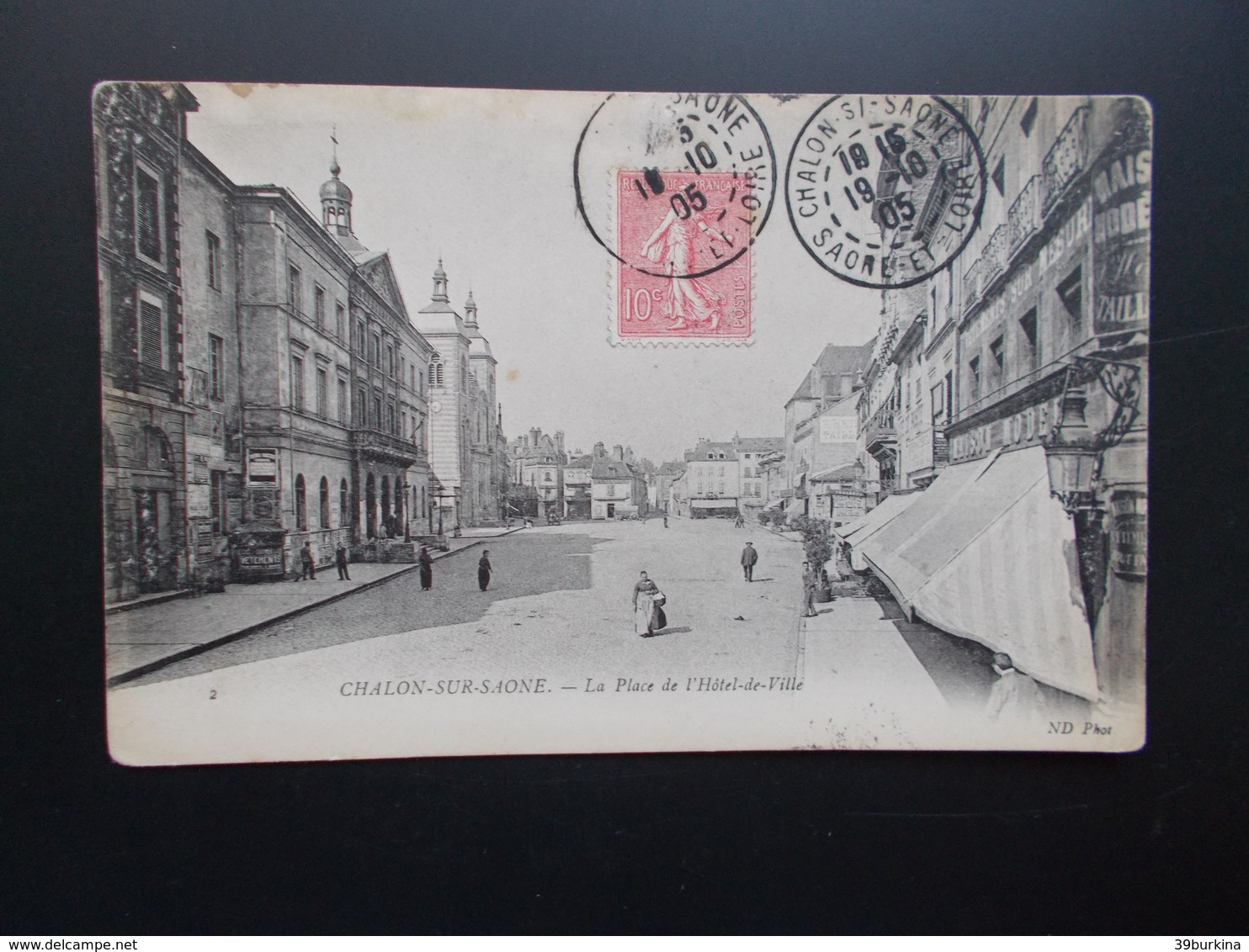 CHALON-SUR-SAÔNE  La Place De L'Hôtel-de-Ville   1905 - Chalon Sur Saone