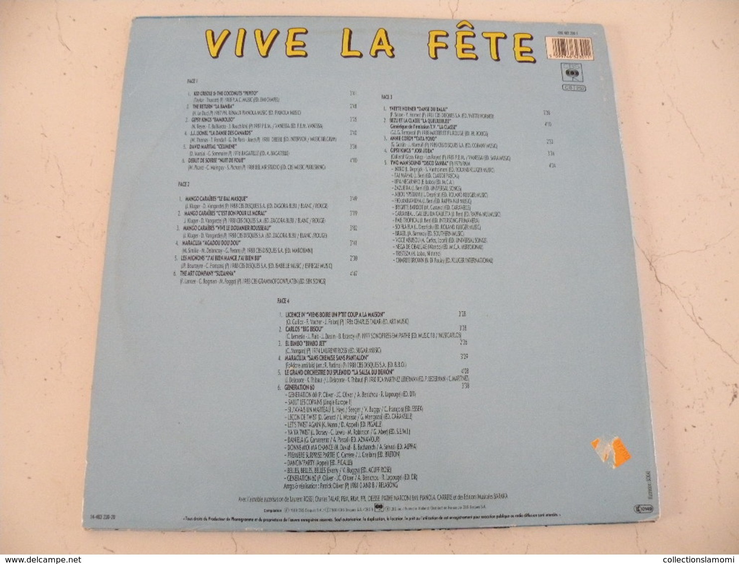 Vide La Fête, double album (Titres sur photos) - Vinyle 33 T