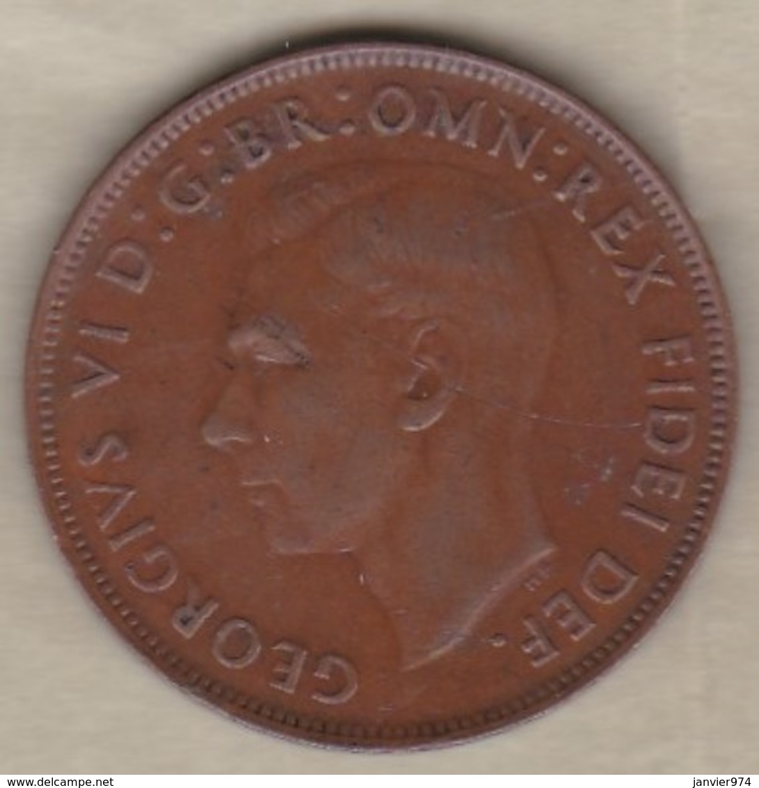 Australie 1 Penny 1950 Melbourne, Sans Point, George VI. KM# 43 - Penny