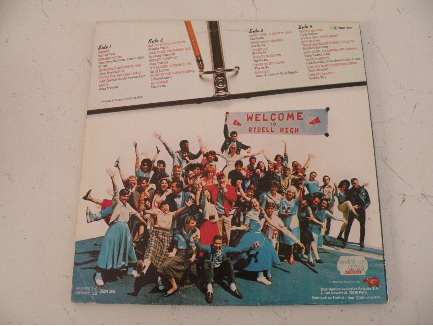 Grease, John Travolta & Olivia Newton John, double album 1978 (Titres sur photos) - Vinyle 33 T