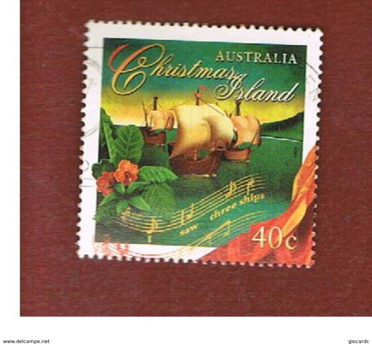 ISOLA CHRISTMAS (CHRISTMAS ISLAND) - SG 430 - 1996 CHRISTMAS: I SAW THREE SHIPS, CAROL - USED° - Christmas Island