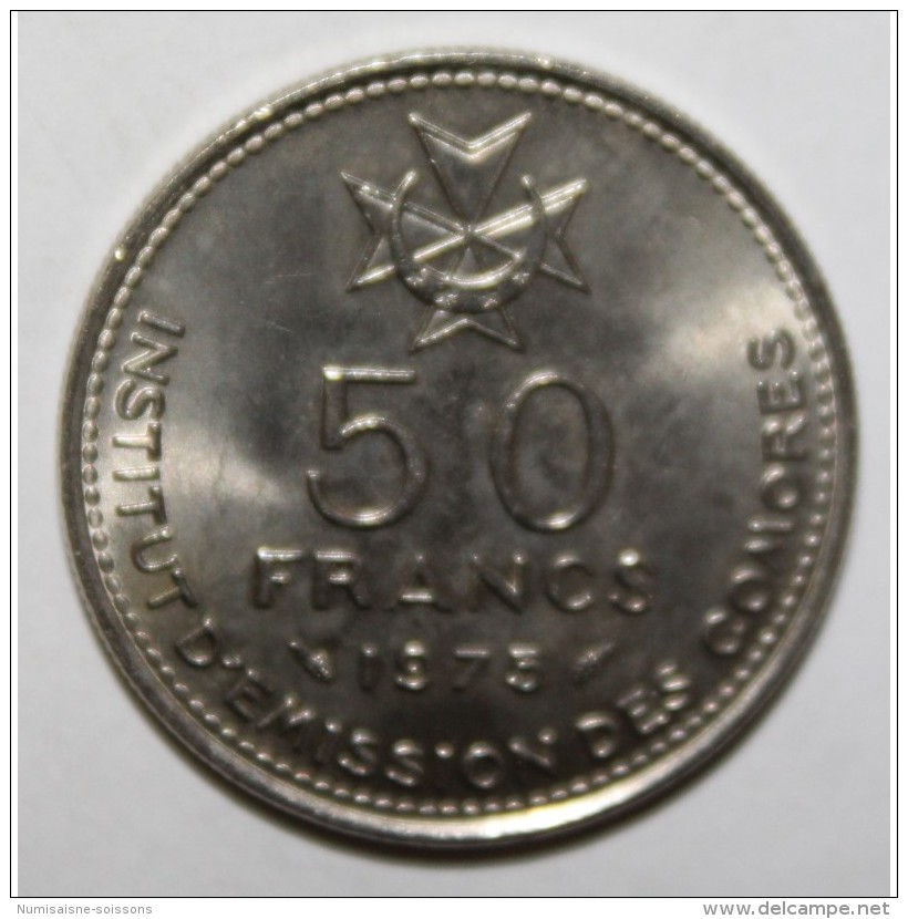 COMORES - KM 9 - 50 FRANCS 1975 - SPL - Comoros