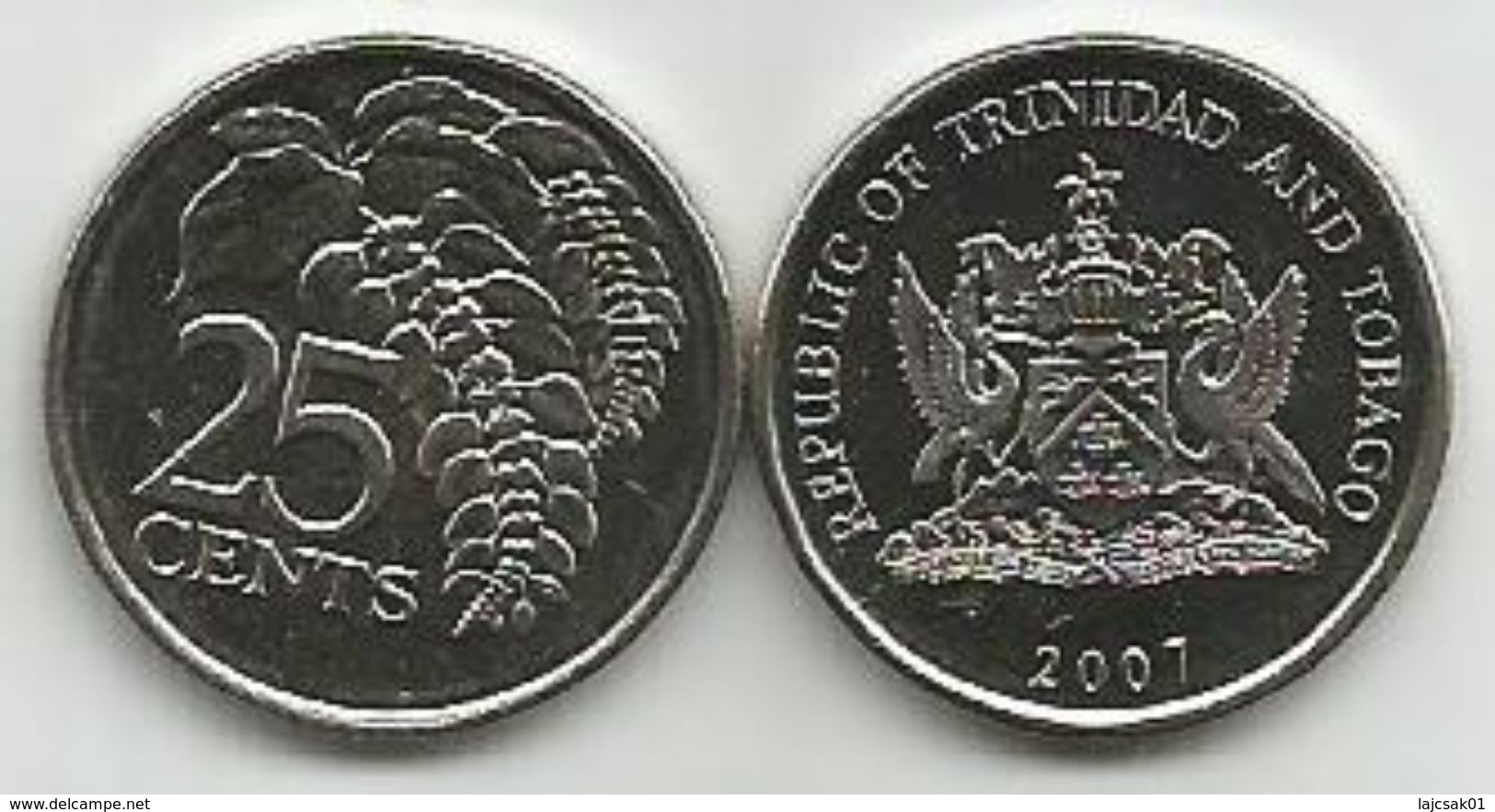 Trinidad And Tobago 25 Cents 2007. UNC - Trinidad & Tobago