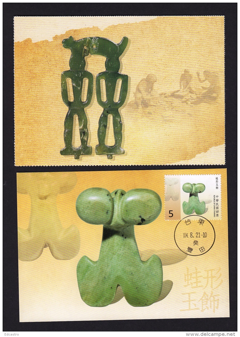 27.- CHINA - TAIWAN 2015 FIVE MAXIMUM CARDS Prehistoric Artifacts Of Taiwan - Archaeology