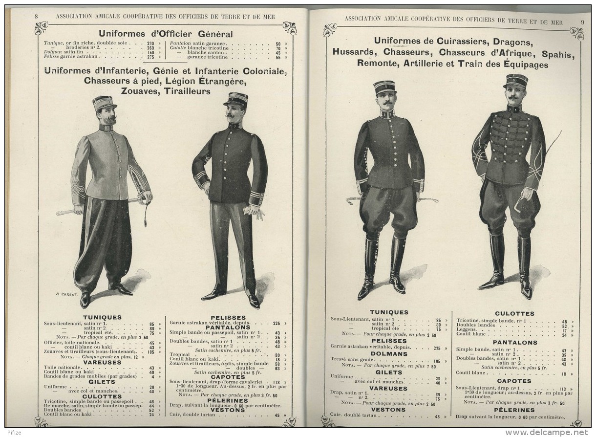 Catalogue 1904 De L'Association Amicale Coopérative Des Officiers De Terre Et De Mer . Uniformes . Champagne . Foie Gras - Dokumente