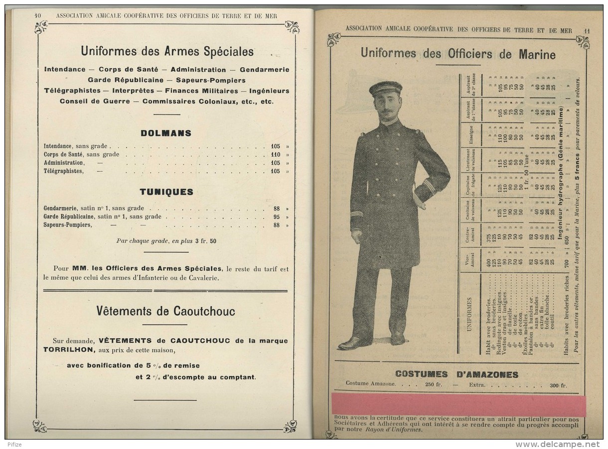 Catalogue 1904 De L'Association Amicale Coopérative Des Officiers De Terre Et De Mer . Uniformes . Champagne . Foie Gras - Dokumente