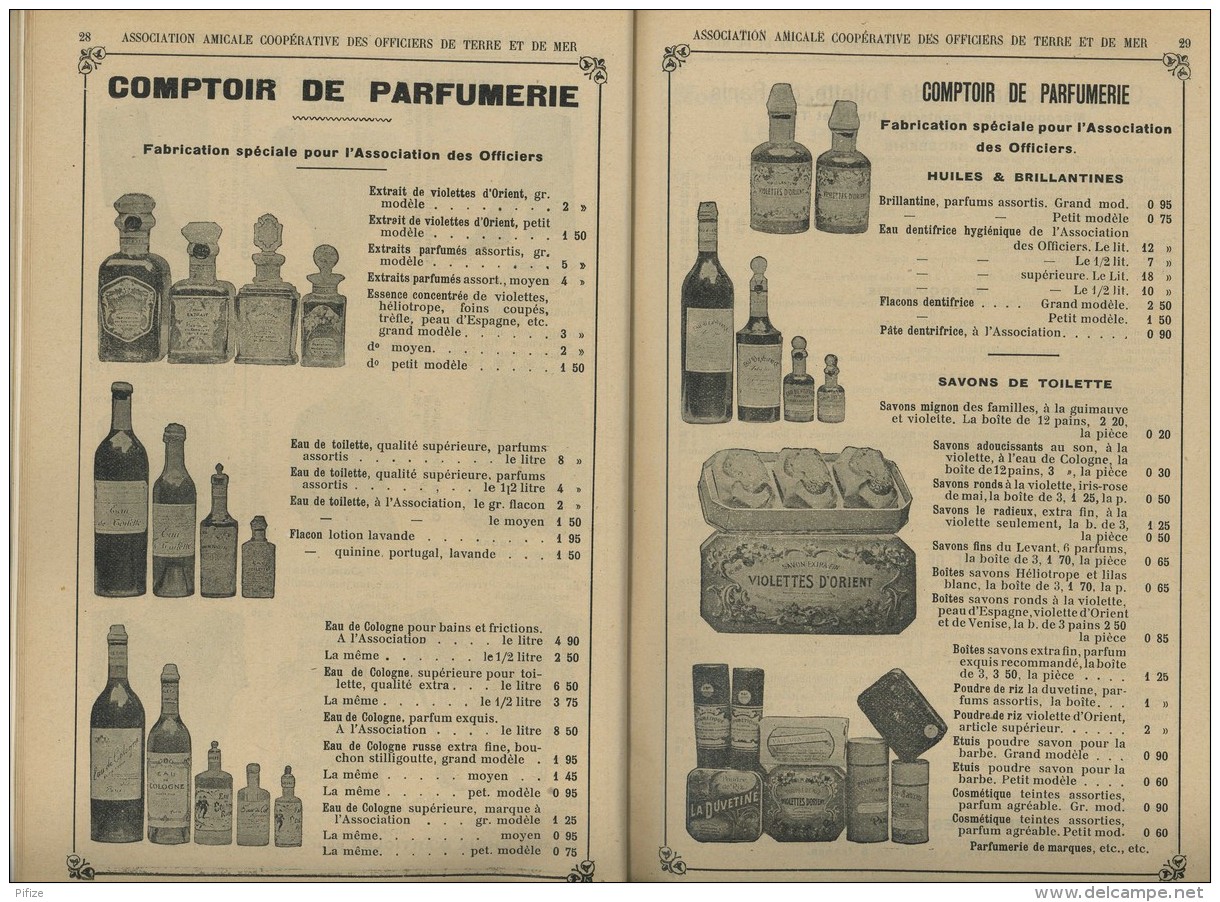 Catalogue 1904 de l'Association Amicale Coopérative des Officiers de Terre et de Mer . Uniformes . Champagne . Foie gras