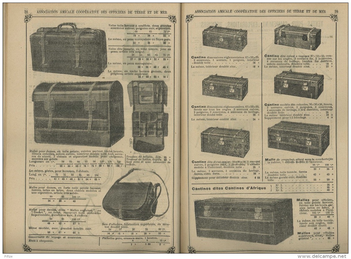 Catalogue 1904 de l'Association Amicale Coopérative des Officiers de Terre et de Mer . Uniformes . Champagne . Foie gras