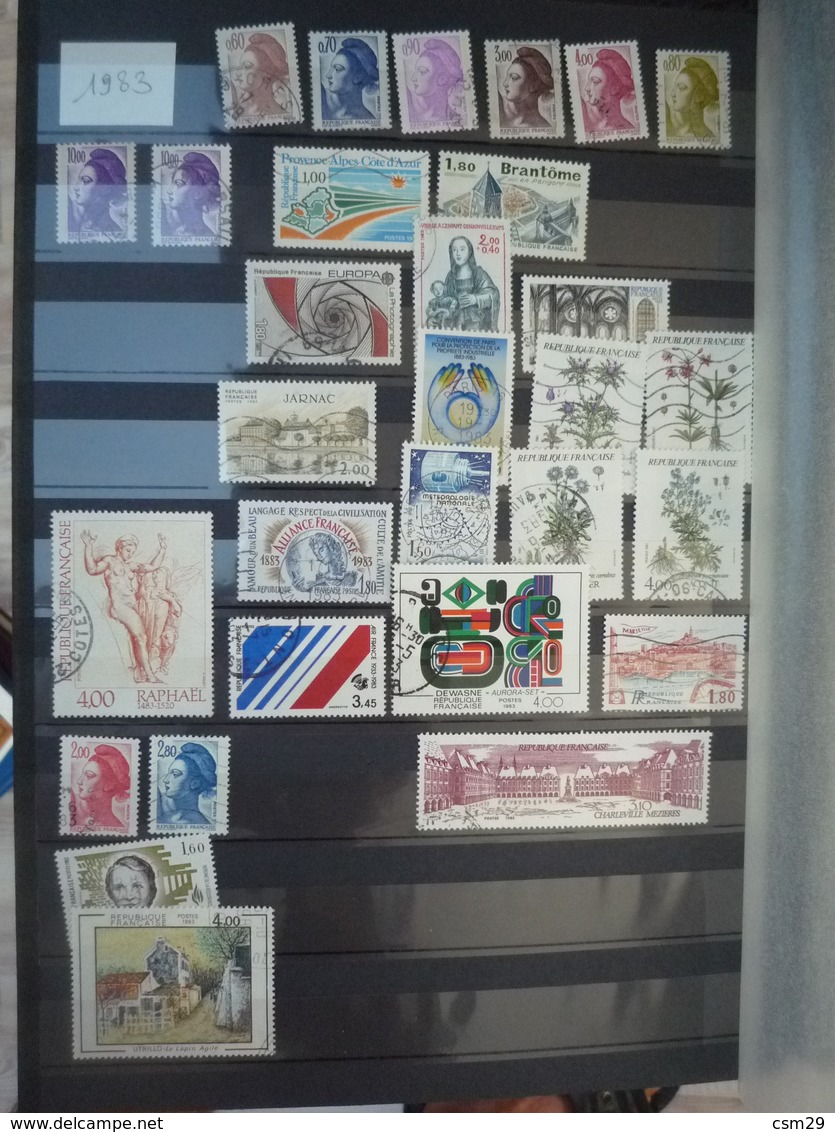 Dans un carton, Classeurs Timbres  France, Monde, Colonies Françaises des milliers - A voir - 99 scans