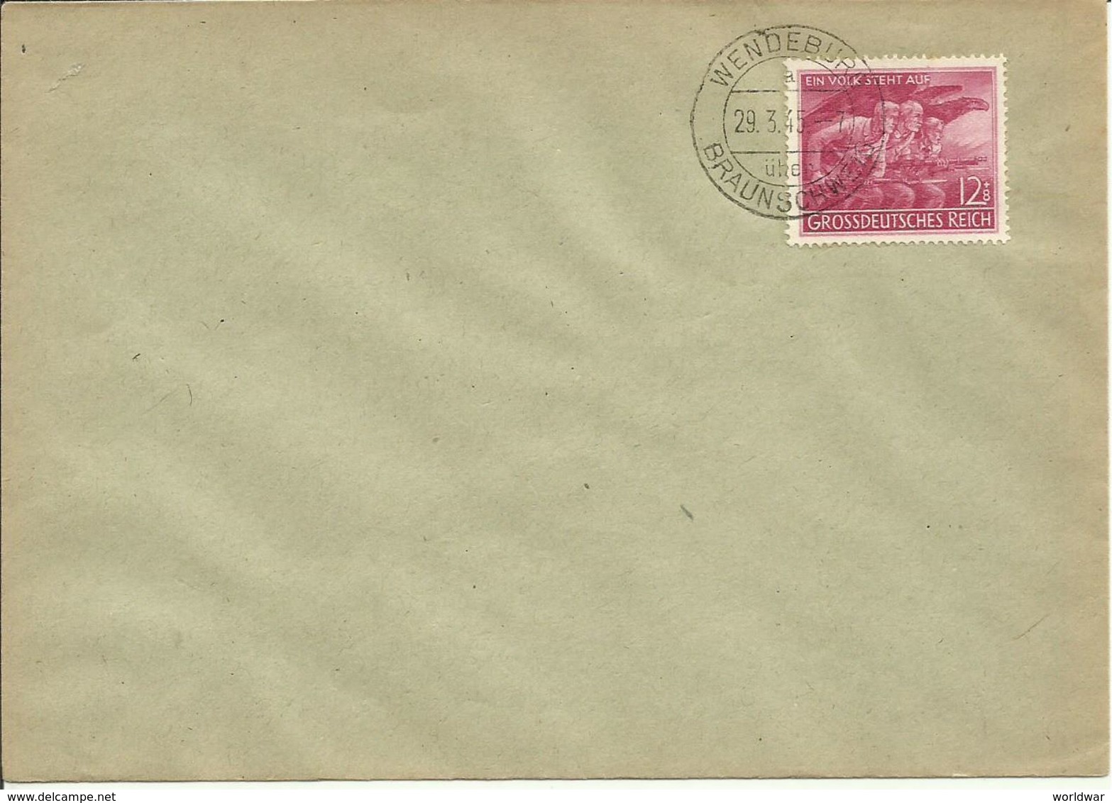 1945 Volkssturm  Mit Stempel Wendeburg Auf Umschlag - Storia Postale