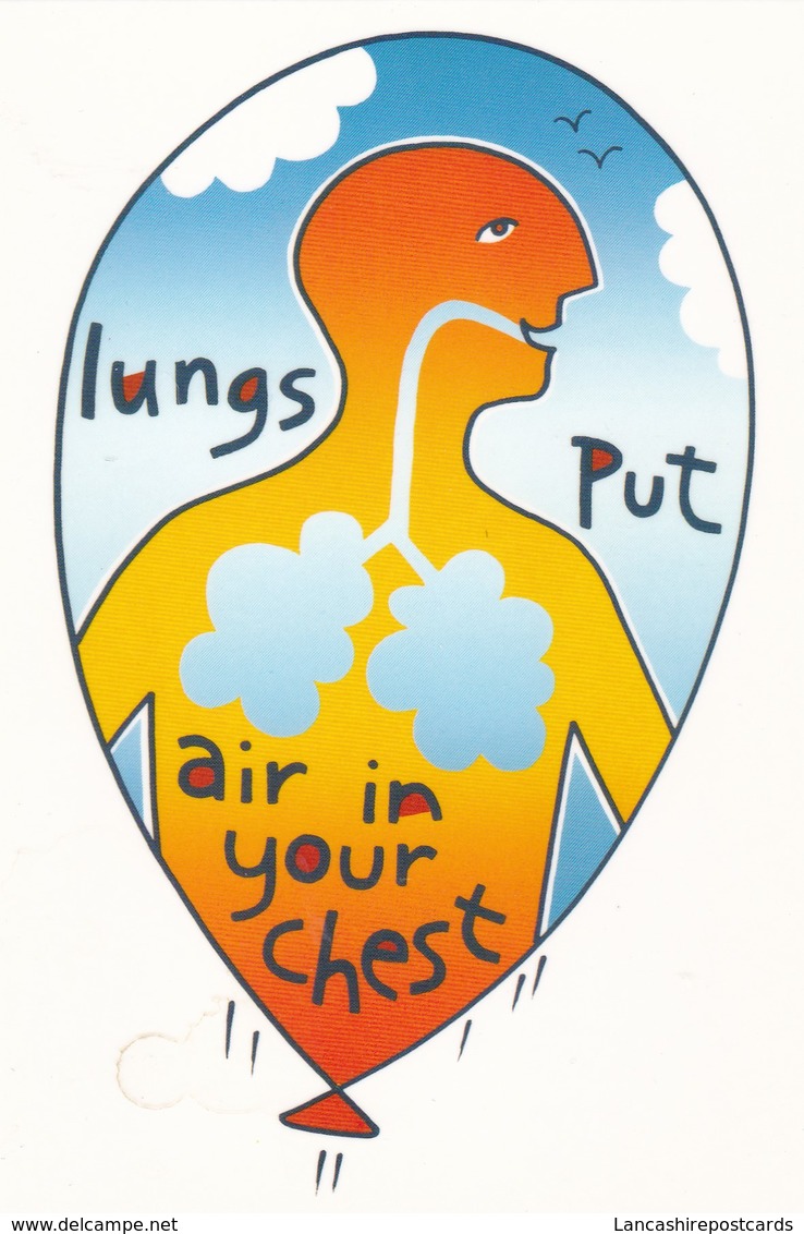 Postcard Of Poster Lungs Put Air In Your Chest Promoting Healthy Lungs Medicine Medical Interest My Ref  B22890 - Health