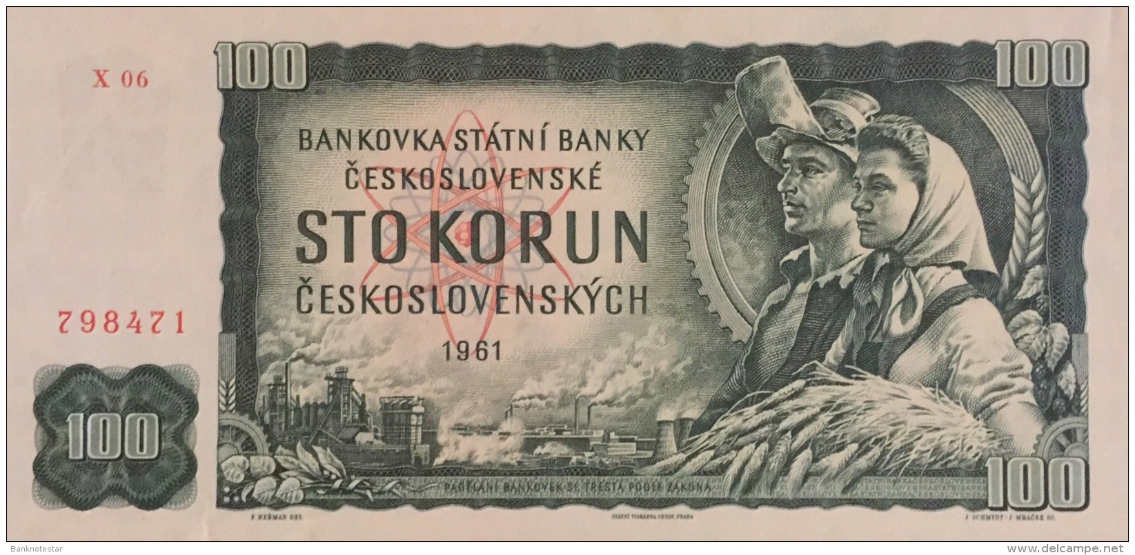 Czechoslovakia 100 Korun, P-91b (1961) - AU - Tschechoslowakei