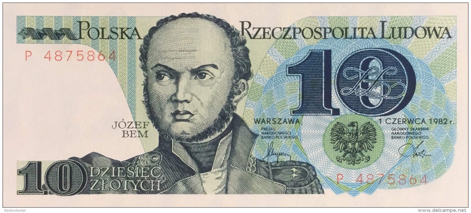 Poland 10 Zloty, P-148a (1.6.1982) - UNC - Poland