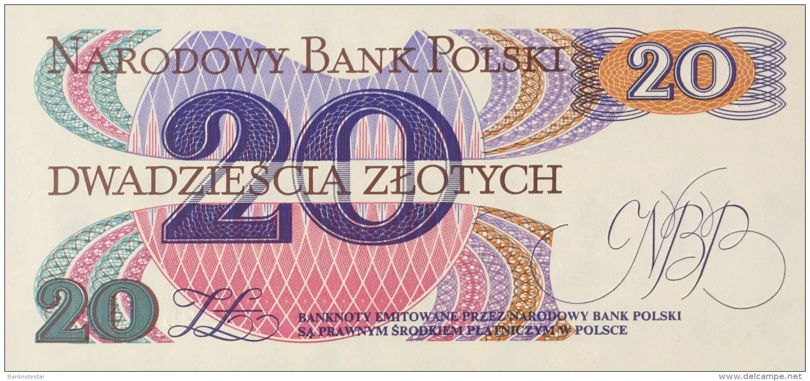 Poland 20 Zloty, P-149a (1.6.1982) - UNC - Pologne